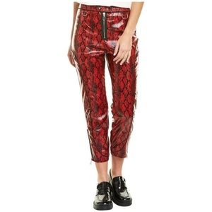 NWT For Love and Lemons Claude Snakeskin Pants